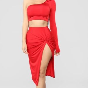 Two piece red set